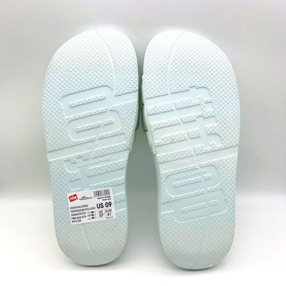 NWT FitFlop Iqushion Light Grey/Yellow Women’s Sandals SZ 9 - Picture 10 of 11